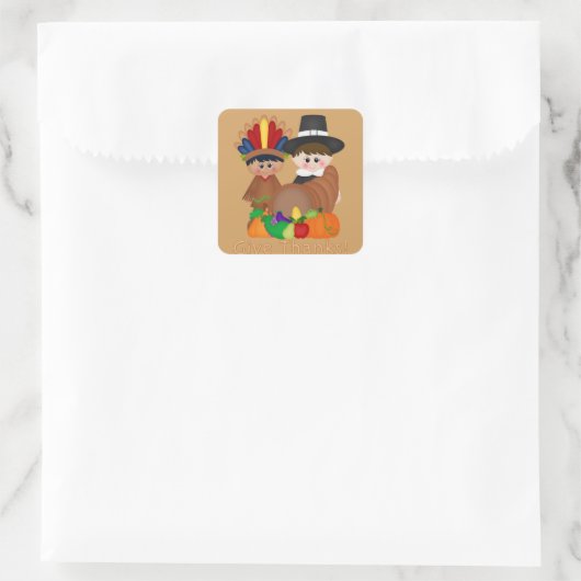 Thanksgiving Holiday Indian Pilgrim sticker (Tas)