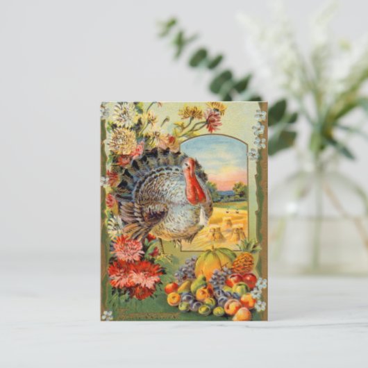 Thanksgiving Holiday kalkoen Briefkaart (Staand voorkant)
