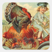  Thanksgiving Holiday kalkoen Square Sticker