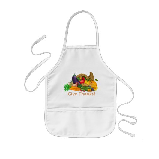 Thanksgiving Holiday kinder apron Kinder Schort (Voorkant)