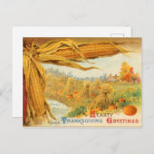 Thanksgiving Holiday scène Briefkaart (Voorkant / Achterkant)