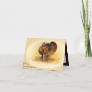 Thanksgiving Holiday turkey voegt sentiment toe Feestdagen Kaart