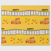 Thanksgiving Holiday Yellow Cadeaupapier (Vlak)