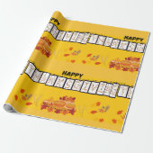 Thanksgiving Holiday Yellow Cadeaupapier (Uitgerold)