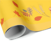Thanksgiving Holiday Yellow Cadeaupapier (Rol Hoek)