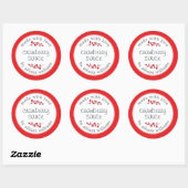 Thanksgiving Homemade Cranberry Sauce Bright Red Ronde Sticker (Vel)