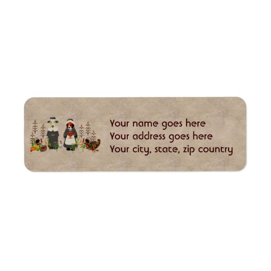 Thanksgiving Honden Etiket (Voorkant)