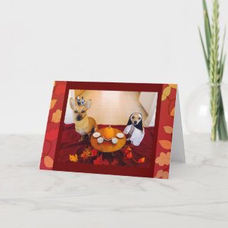 Thanksgiving Honden Feestdagen Kaart