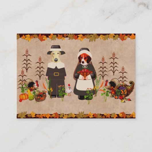 Thanksgiving Honden Informatiekaartje (Voorkant)
