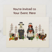 Thanksgiving Honden Kaart (Voorkant / Achterkant)