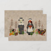 Thanksgiving Honden Kaart (Voorkant / Achterkant)