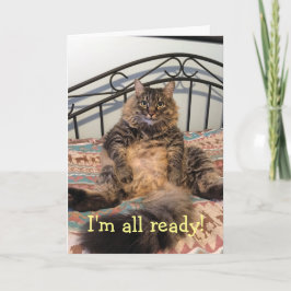 Thanksgiving Hongerige Kat Thanksgiving Kaart
