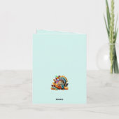 Thanksgiving honor turkey Invitacion Kaart (Achterkant)