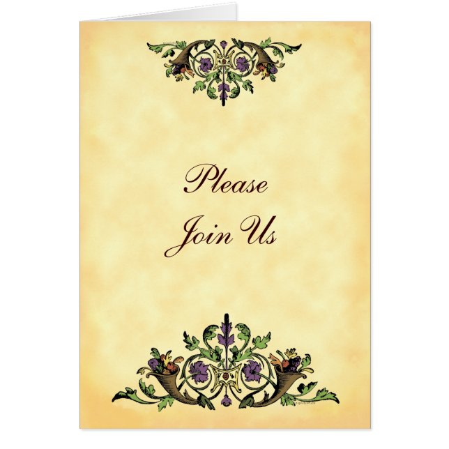 Thanksgiving hoorn des overvloeds uitnodiging (Voorkant)