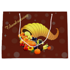 Thanksgiving Horn van Plenty op Brown Groot Cadeauzakje