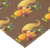 Thanksgiving Horn van Plenty op Brown Tafelkleed (Gekanteld)