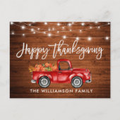 Thanksgiving Houtpenseellampjes Briefkaart (Voorkant)