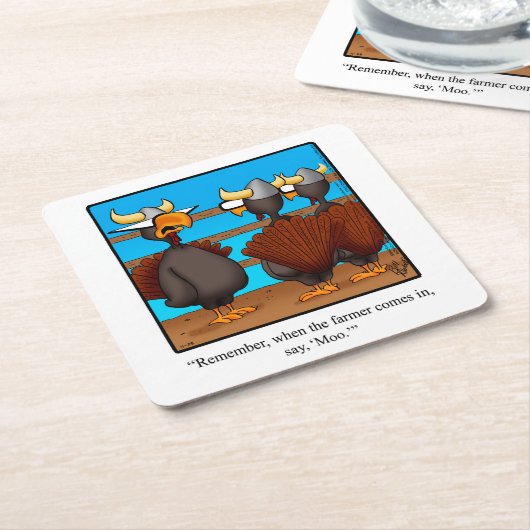 Thanksgiving Humor Bar Onderzetters (Schuin)