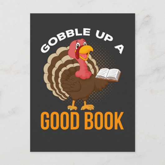 Thanksgiving  Humor boeklezer Briefkaart (Voorkant)