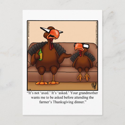 Thanksgiving Humor Briefkaart "Spectickles" (Voorkant)