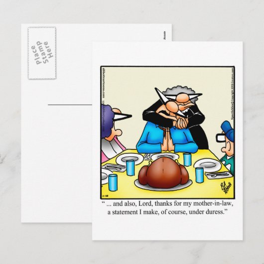 Thanksgiving Humor Briefkaart "Spectickles" (Voorkant / Achterkant)