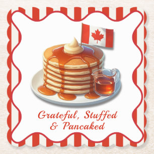 Thanksgiving Humor Canada   Maple Pannenkoeken & H Kartonnen Onderzetters