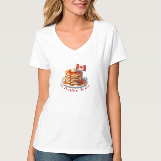 Thanksgiving Humor Canada | Pancake Fun T-Shirt (Voorkant)