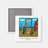Thanksgiving Humor "Cigar Cutter" Magnet Gift (Voorkant / Achterkant)
