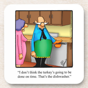 Thanksgiving Humor Cork Backed Onderzetters