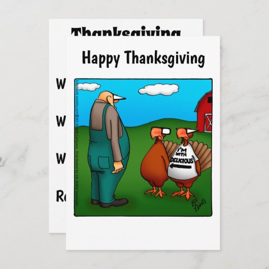 Thanksgiving Humor "Delicious" uitnodigingen (Voorkant / Achterkant)