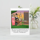 Thanksgiving Humor "Food Coma" Invitaties Kaart (Staand voorkant)