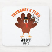 Thanksgiving Humor Funny Turkey Joke Muismat (Voorkant)