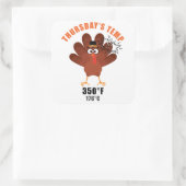 Thanksgiving Humor Funny Turkey Joke Vierkante Sticker (Tas)
