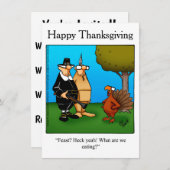 Thanksgiving Humor "Heck Ja!" Uitnodigingen (Voorkant / Achterkant)