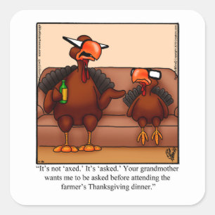 Thanksgiving Humor Holiday Stickers
