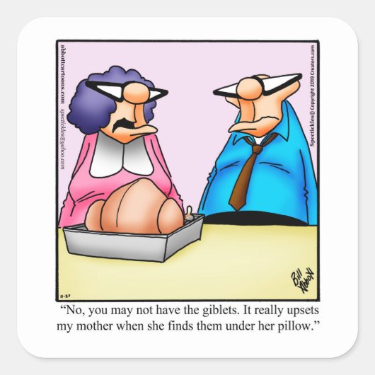 Thanksgiving Humor Holiday Stickers (Voorkant)