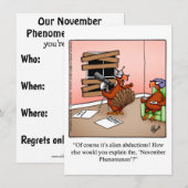 Thanksgiving Humor Invitatie Kaart (Voorkant / Achterkant)