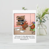 Thanksgiving Humor Invitatie Kaart (Staand voorkant)
