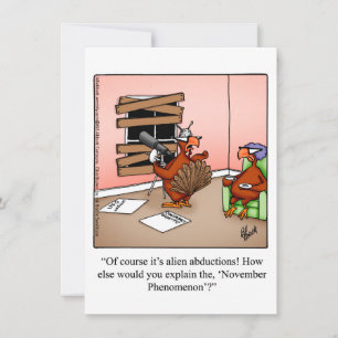 Thanksgiving Humor Invitatie Kaart