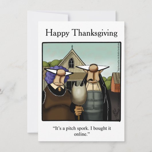 Thanksgiving Humor Invitatie Kaart (Voorkant)