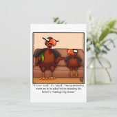 Thanksgiving Humor Invitatie Kaart (Staand voorkant)