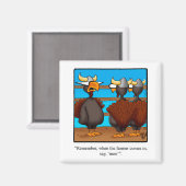 Thanksgiving Humor "Just Sat Moo" Magnet Gift (Voorkant / Achterkant)