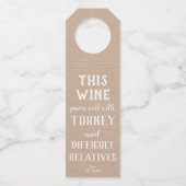 Thanksgiving Humor Labels wijn (Voorkant)