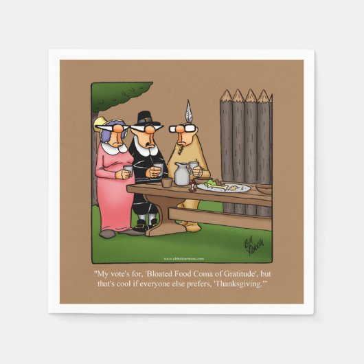 Thanksgiving Humor Papieren servetten (Voorkant)