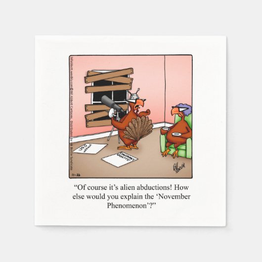 Thanksgiving Humor Papieren servetten (Voorkant)