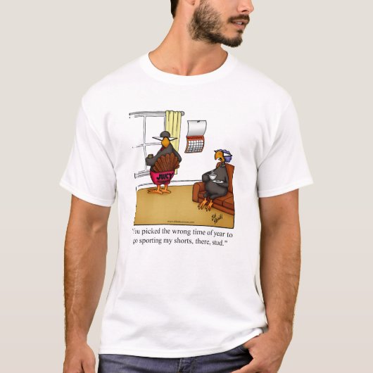 Thanksgiving Humor scheurt hem T-shirt (Voorkant)
