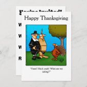 Thanksgiving Humor Uitnodigingen (Voorkant / Achterkant)