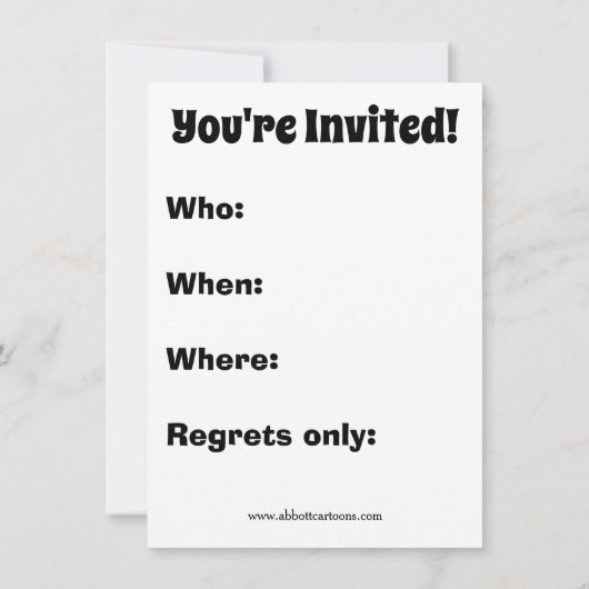 Thanksgiving Humor Uitnodigingen (Achterkant)