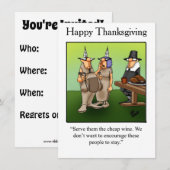 Thanksgiving Humor Uitnodigingen "Spectickles" (Voorkant / Achterkant)