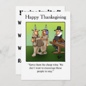 Thanksgiving Humor Uitnodigingen "Spectickles" (Voorkant / Achterkant)